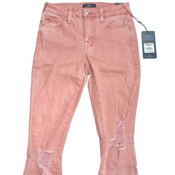 NWT TRUE RELIGION Halle Mid Rise Super Skinny Sz 25 Paloma + Slight Flaw - Picture 2 of 11